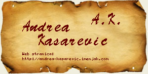 Andrea Kašarević vizit kartica